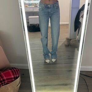 Zara Light Blue Straight Leg Jeans